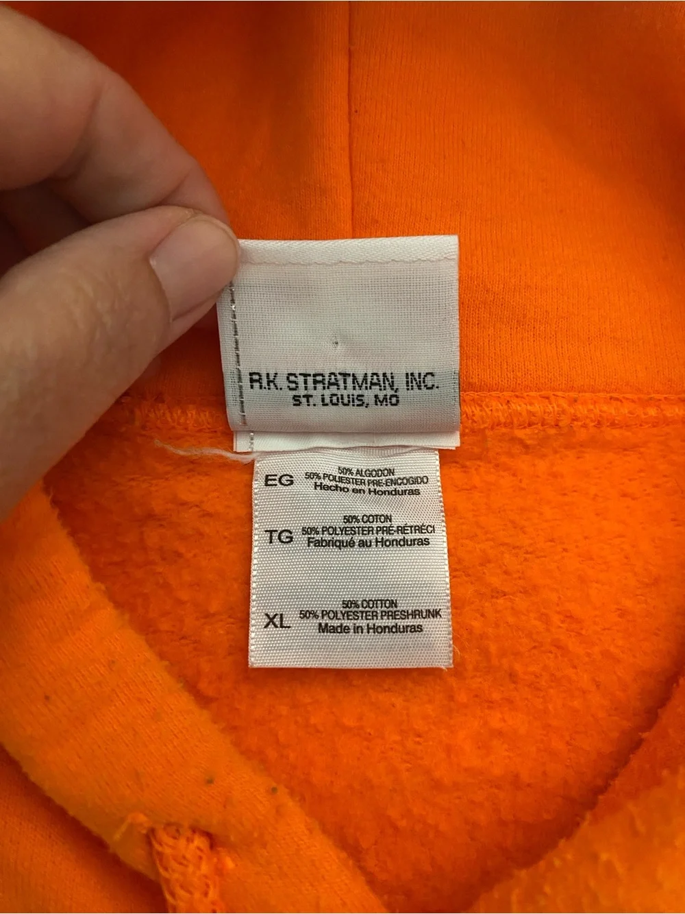 Harley-Davidson Men's Orange Logo Hoodie Sweatshirt - size XL - Mt Pleasant MI - Picture 7 of 13